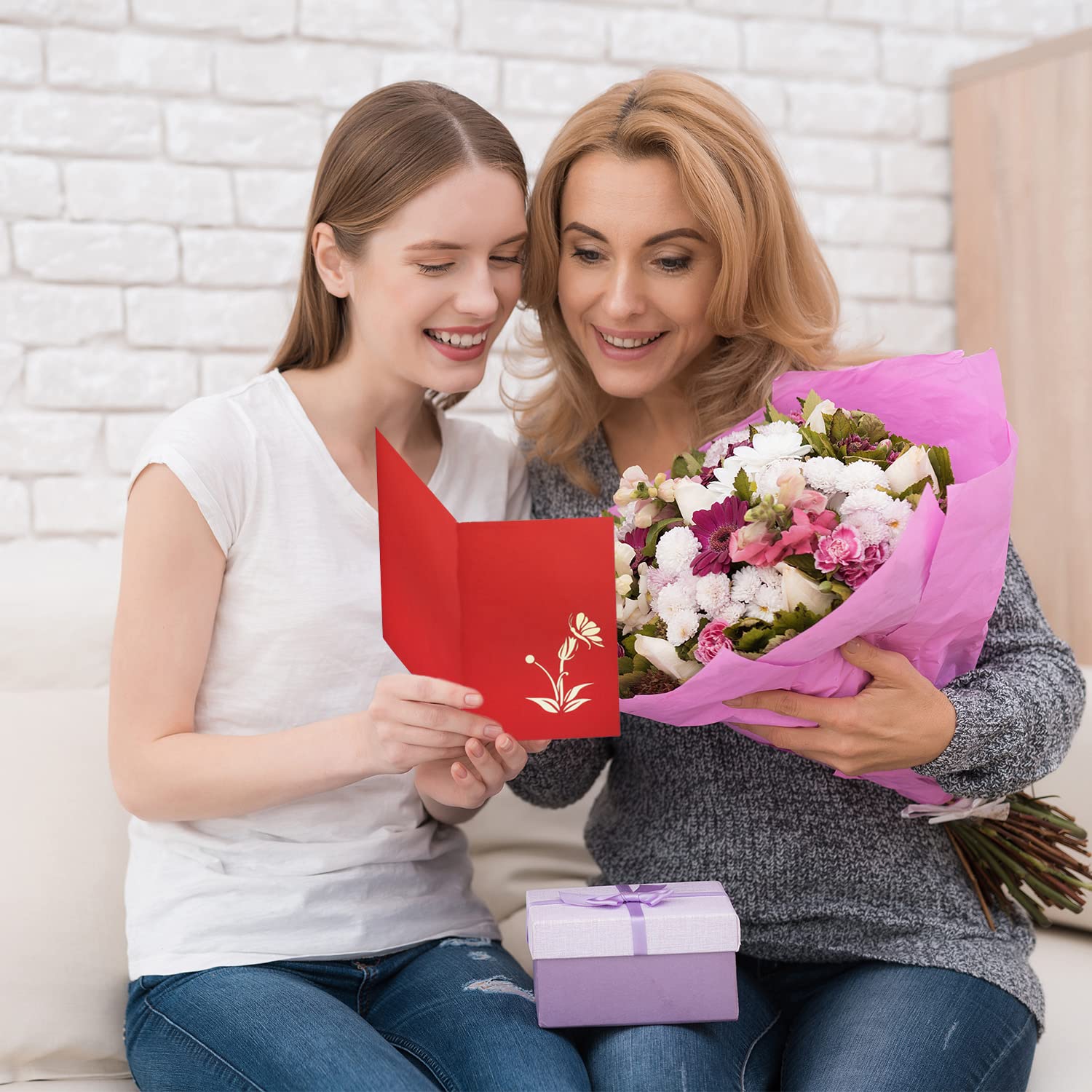 3D Pop-Up Greeting Card with Flowers & Butterflies - Birthday, Mother's Day, Anniversary Card - Perfect for Special Occasions & Gift Giving