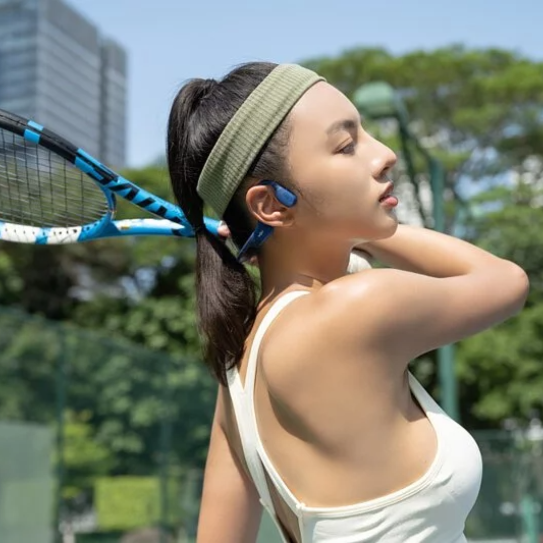 Shokz OpenRun Mini S804 Bone Conduction Headphones - Wireless Bluetooth Sport Headset for Running, Cycling & Workout - Sweatproof & Lightweight Design for Active Lifestyle