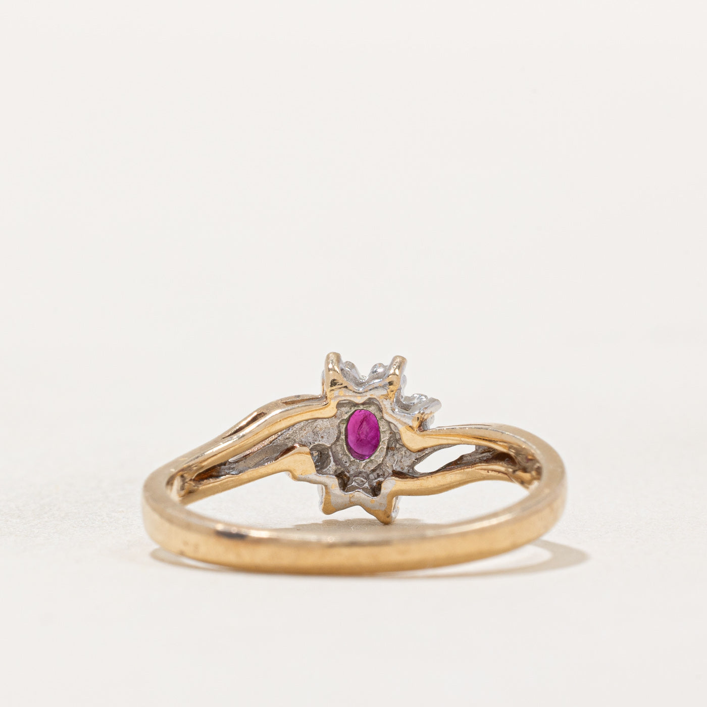 Exquisite 0.15ct Ruby & 0.03ct Diamond Ring - Size 6.5 | Elegant Engagement, Anniversary or Gift Jewelry for Women | Perfect for Valentine's Day, Birthday & Special Occasions