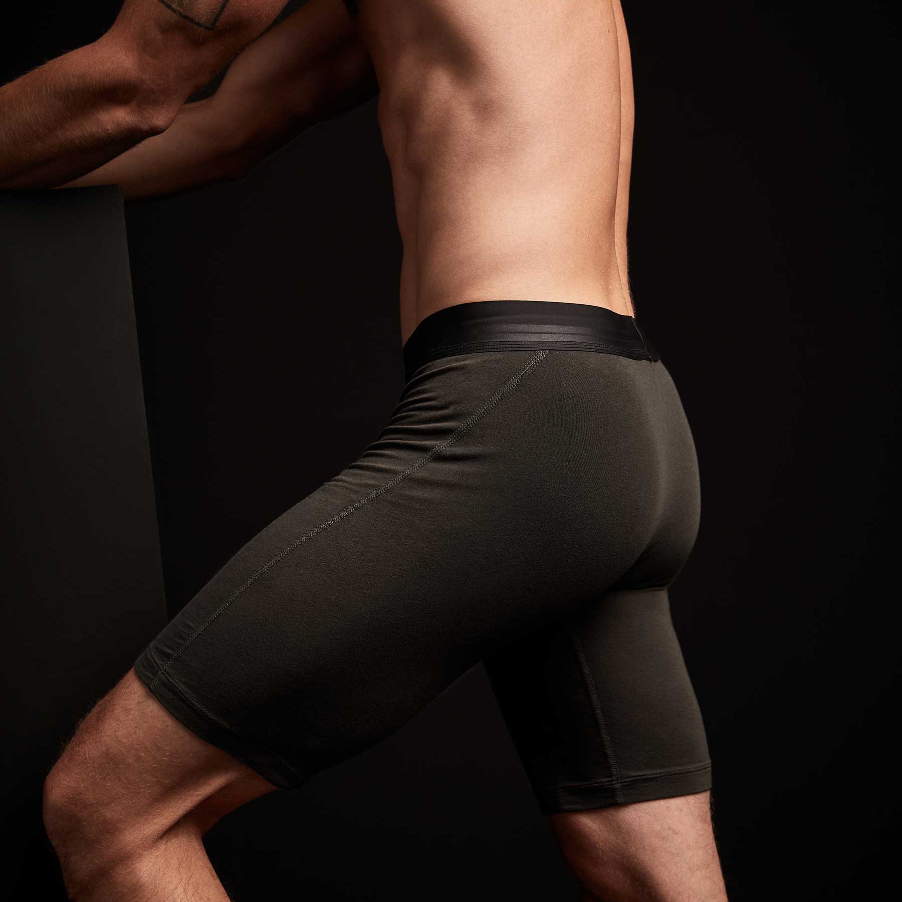 Premium Elevated Lotus Sport Boxer Briefs - Long Carbon Fiber Design for Men | Comfortable & Breathable Underwear for Workout, Running & Daily Wear