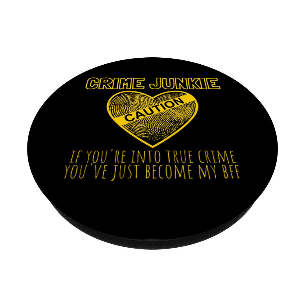 True Crime Podcast Fan Gift - PopSockets Phone Grip & Stand for iPhone, Android Smartphones & Tablets - Perfect for Podcast Lovers, Crime Junkies & Mystery Enthusiasts