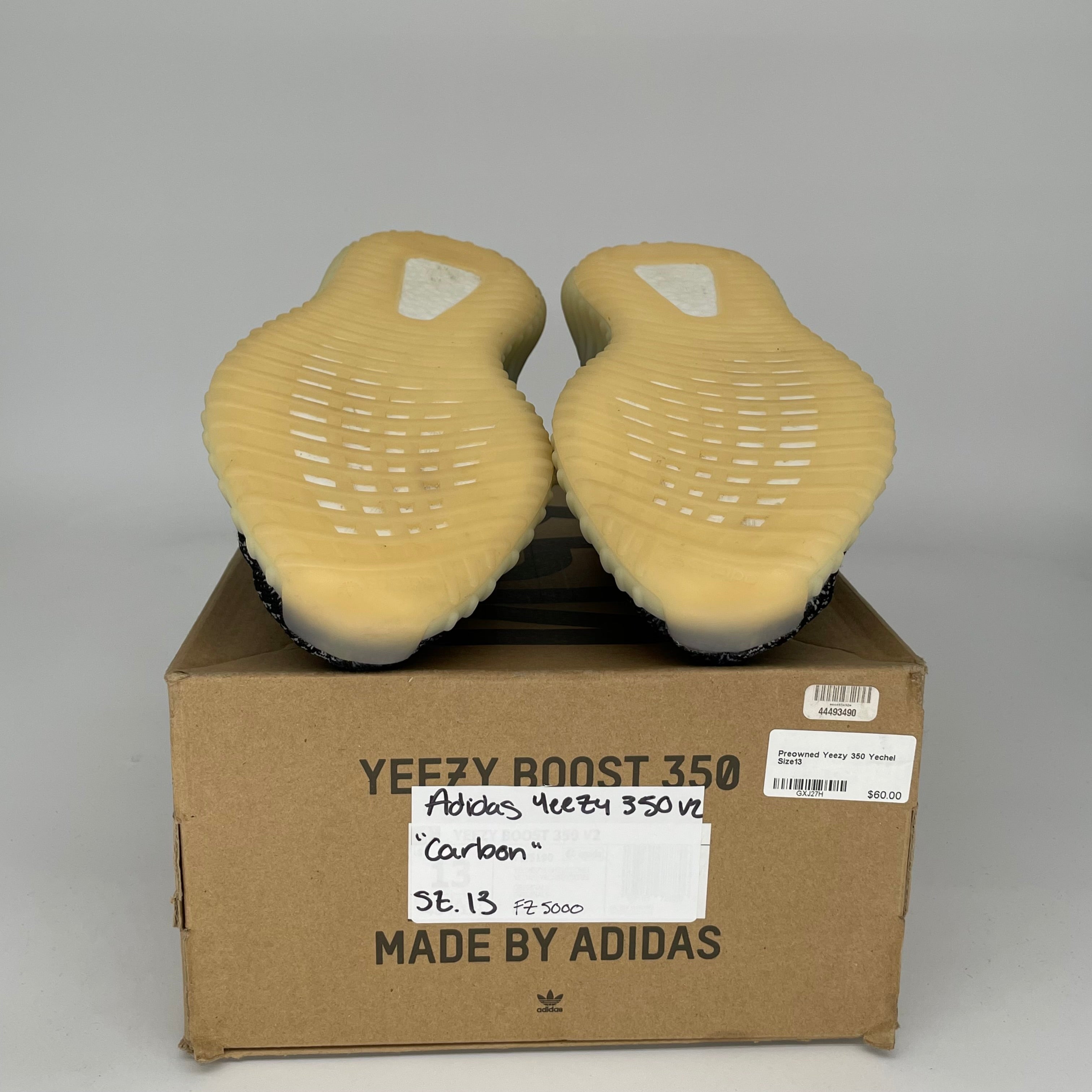 Adidas Yeezy Boost 350 V2 Carbon Sneakers - Men's Size 13 (FZ5000) | Comfortable Running Shoes for Jogging, Gym Workouts & Casual Streetwear Fashion