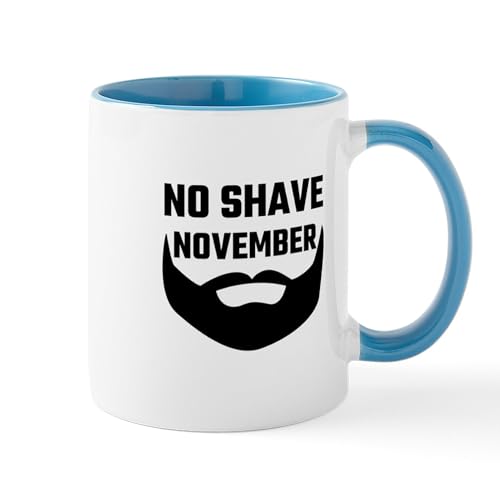 White/Blue Inside - No Shave November Mugs