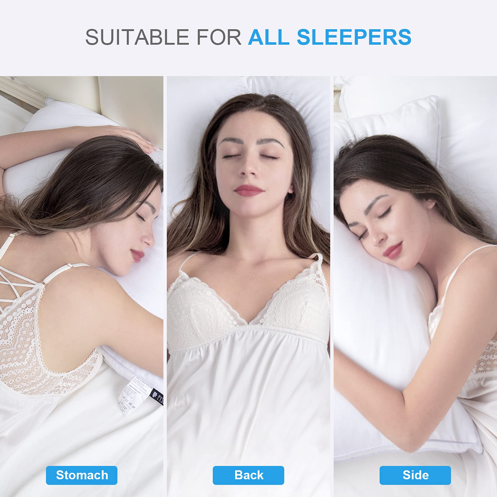 Premium King Size Bed Pillows 2 Pack - Hypoallergenic Down Alternative Pillows for Side & Back Sleepers, Luxury Hotel Quality Cooling Gel Pillows (20x36 Inches) - Perfect for Home, Dorm & Travel Use