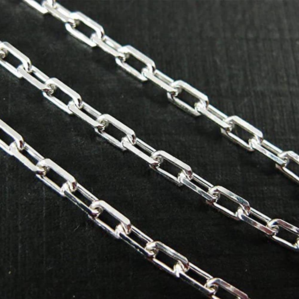 Verona Jewelers Sterling Silver 3MM, 4.5MM, 5.5MM Mariner Anchor Link Chain Necklace - Square, Cable, Twist, Rolo Chain Styles | Perfect for Layering, Gifts & Everyday Wear