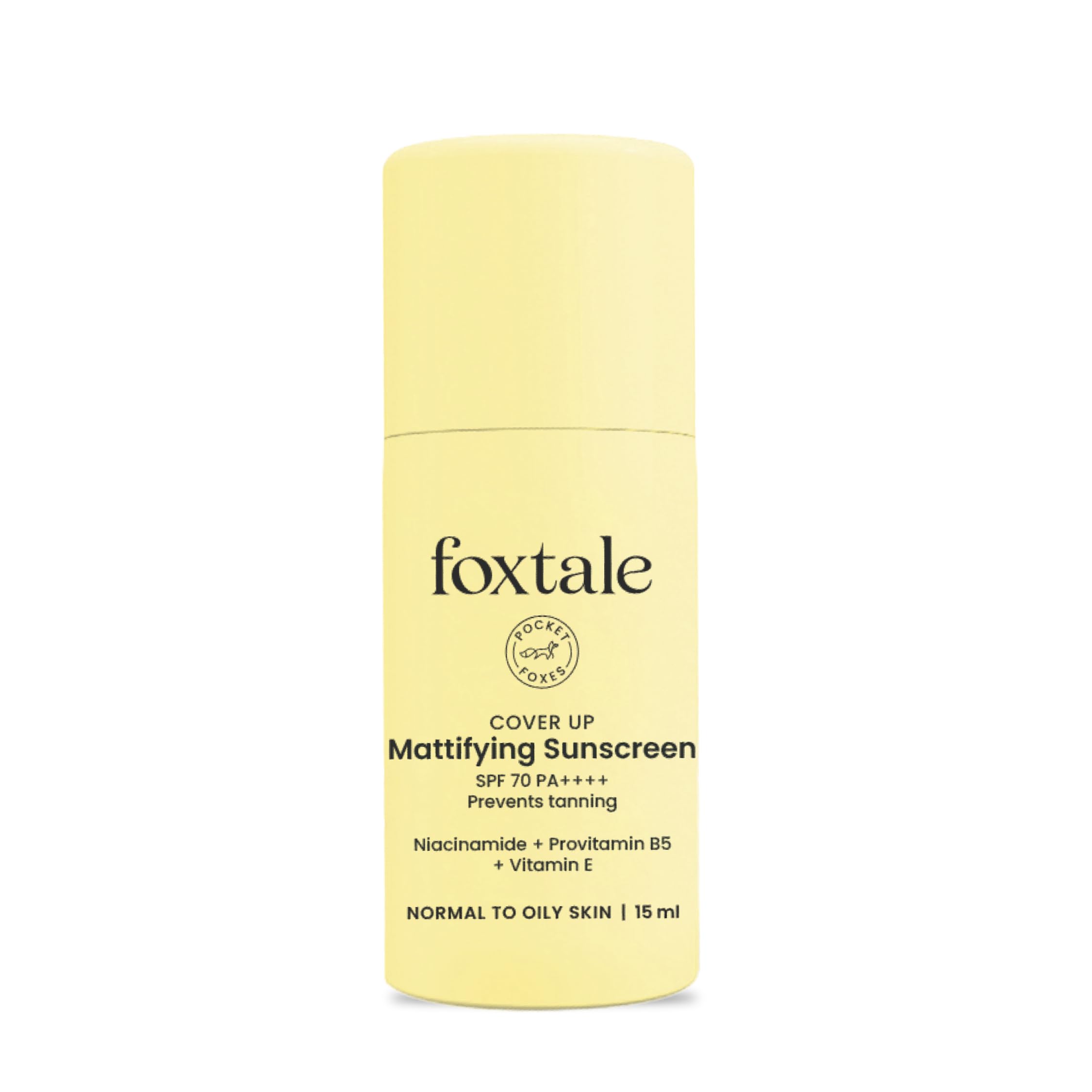 Foxtale SPF 70 Gel-Cream Sunscreen for Oily Skin - Oil Control Sunscreen with PA++++ & Niacinamide - UVA UVB Protection - Prevents Tanning - Lightweight, Pore-Minimizing, No White Cast - 15ml - Perfect for Daily Use, Outdoor Activities & Beach Trips