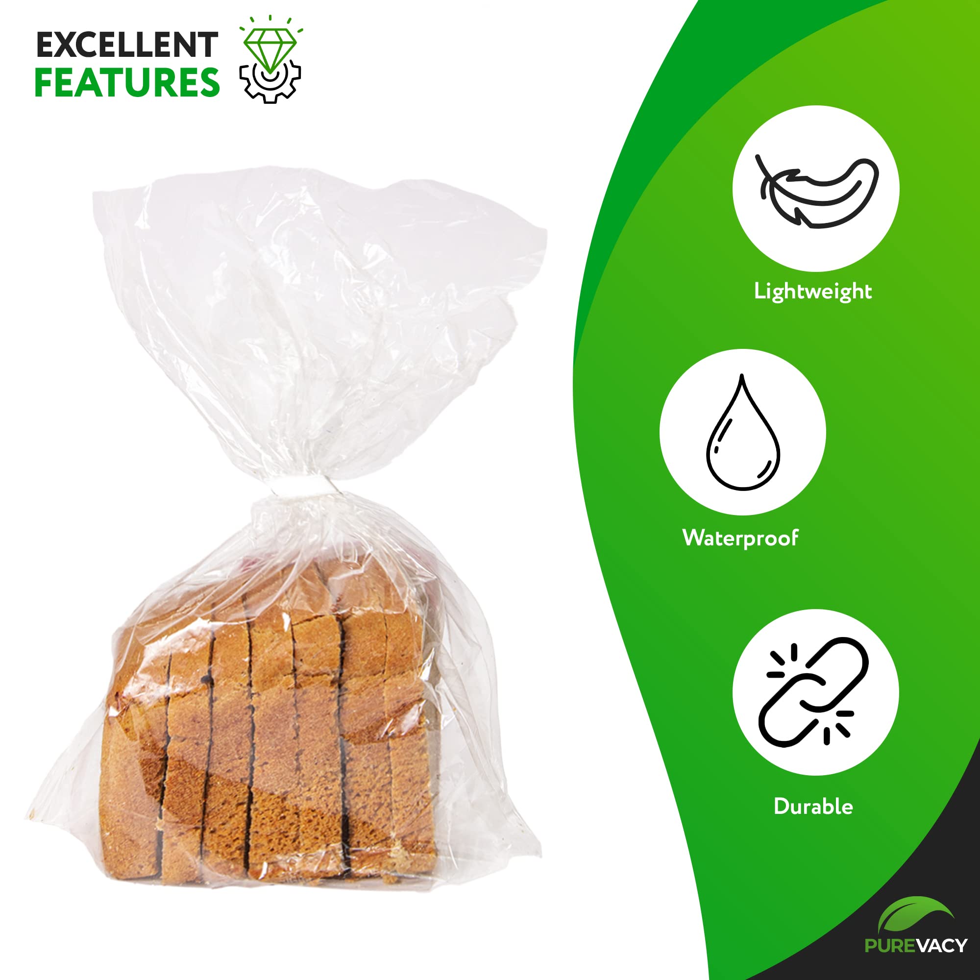 1000 Pack Clear Plastic Bread Bags 4
