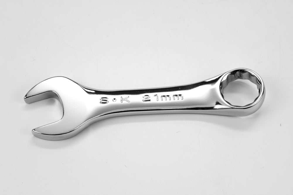 12-Point Metric Combination Wrench Set - 21mm Short Chrome Plated for Automotive, Machinery & DIY Repairs - Durable & Corrosion-Resistant Tool for Tight Spaces
