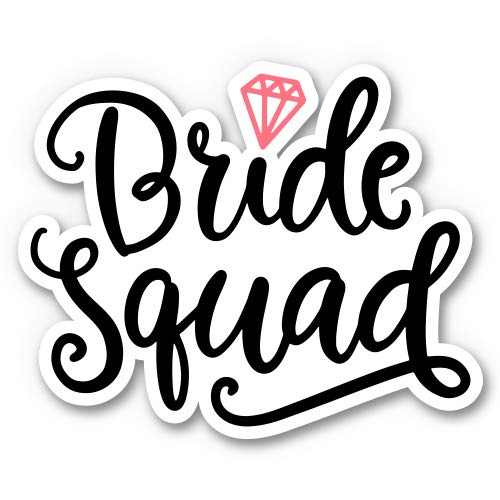 Bride Squad - 12 Inch Waterproof Vinyl Sticker Decal for Bachelorette Party Decor, Wedding Gifts & Car Laptop Customization