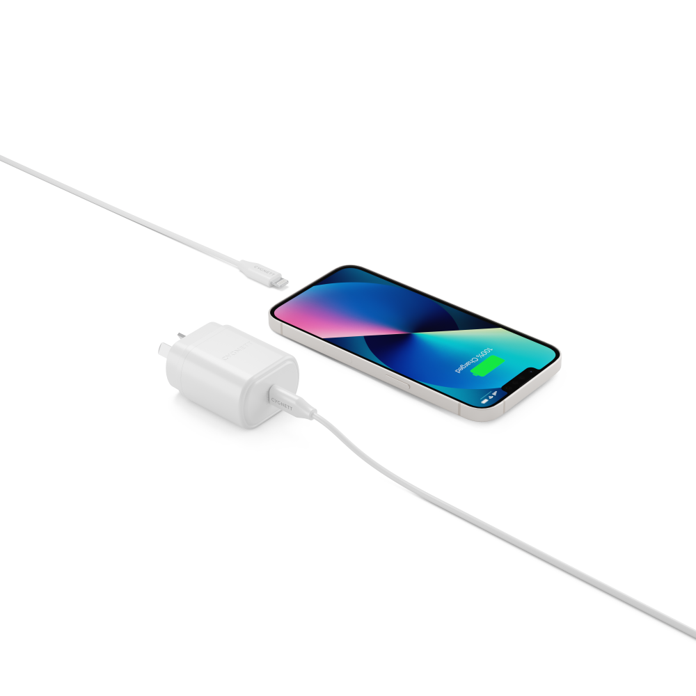 20W USB C Wall Charger Fast Charging Block with 1.2M Lightning to USB C Cable - Compatible with iPhone 14/13/12/11/Pro/Max, iPad & AirPods | Perfect for Home, Office & Travel