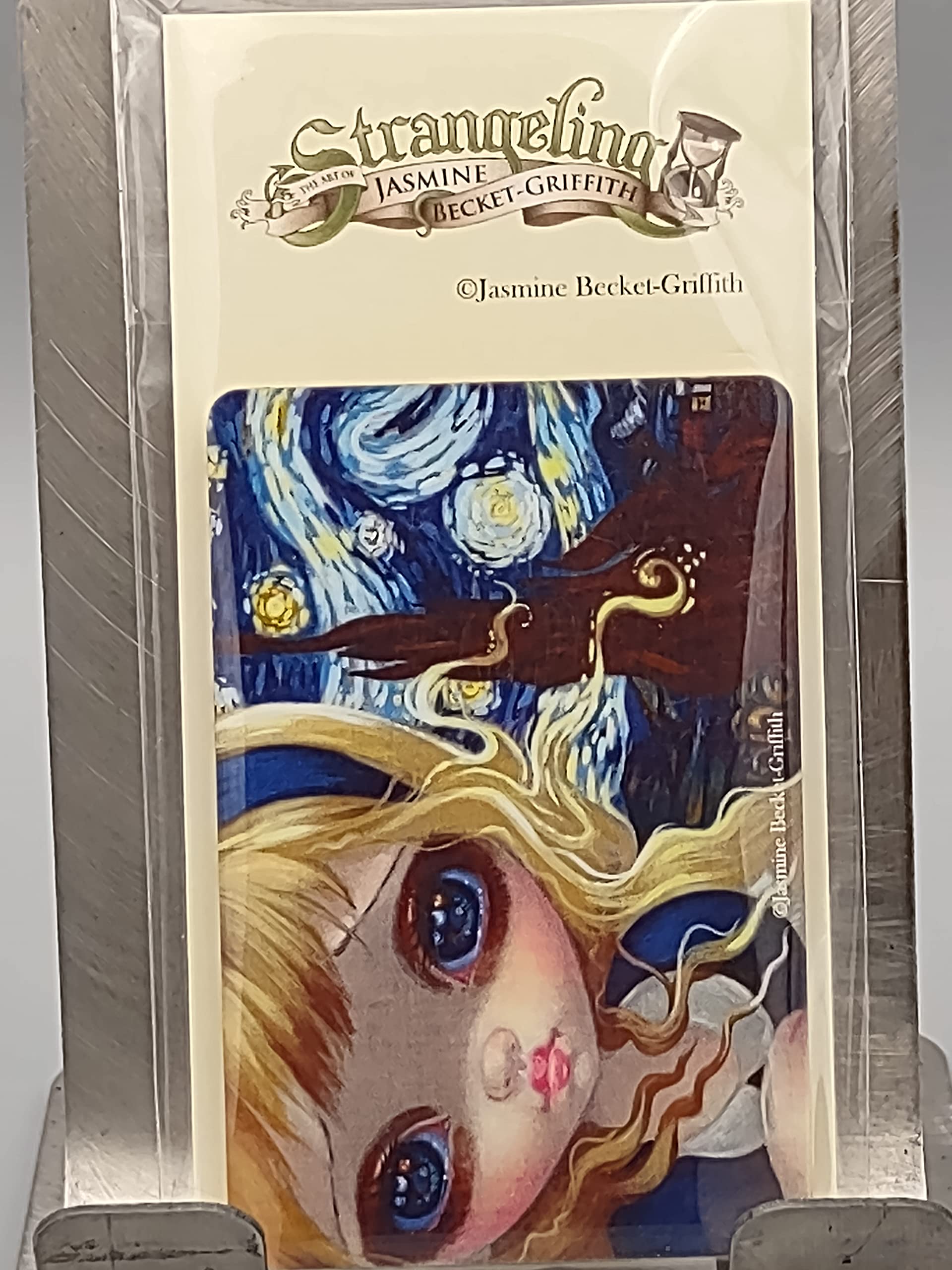 Arcane Vault - Jasmine Becket-Griffith Gothic Fairy Tale Alice & The Starry Night Wooden Refrigerator Magnet - Laser-Cut UV-Coated Home Decor for Kitchen, Office & Dorm Room (1231-LM)