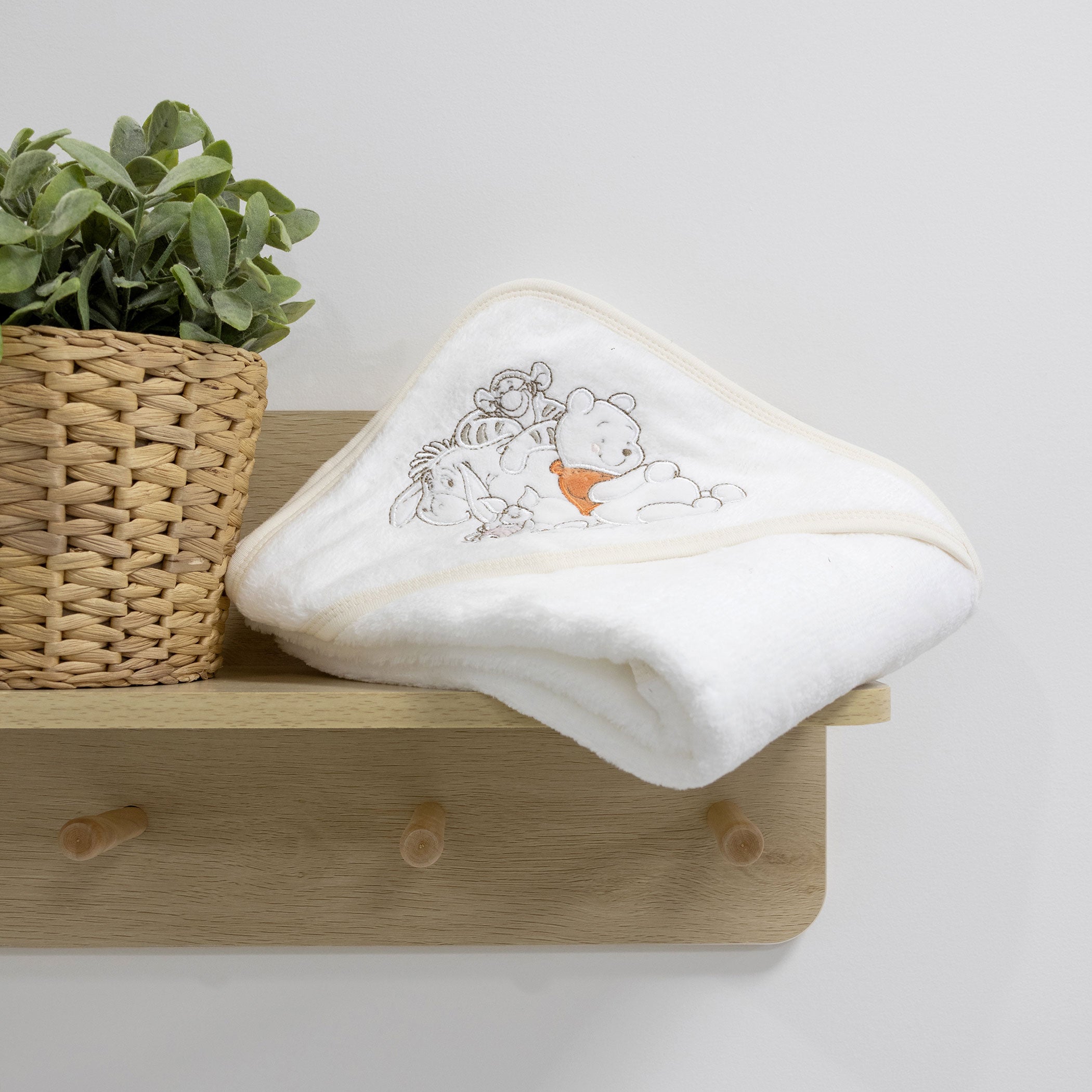 Disney Winnie the Pooh Hooded Towel for Kids - Soft Baby Bath Towel with Cute Character Design - Perfect for Bath Time, Swimming, and Beach Outings