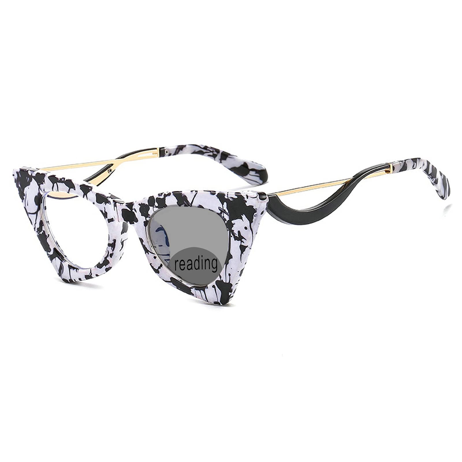 Bifocal Cat Eye Reading Glasses for Women & Men - Photochromic Vintage for Work & Reading
