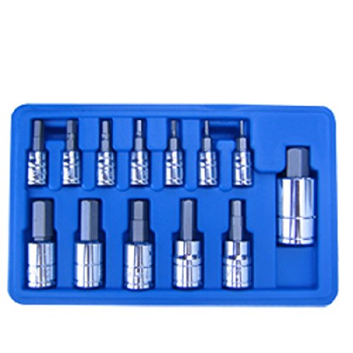 13-Piece Professional Metric Hex Allen Wrench Bit Socket Tool Set - J&R Quality Tools | Perfect for Automotive, Machinery & DIY Home Repairs