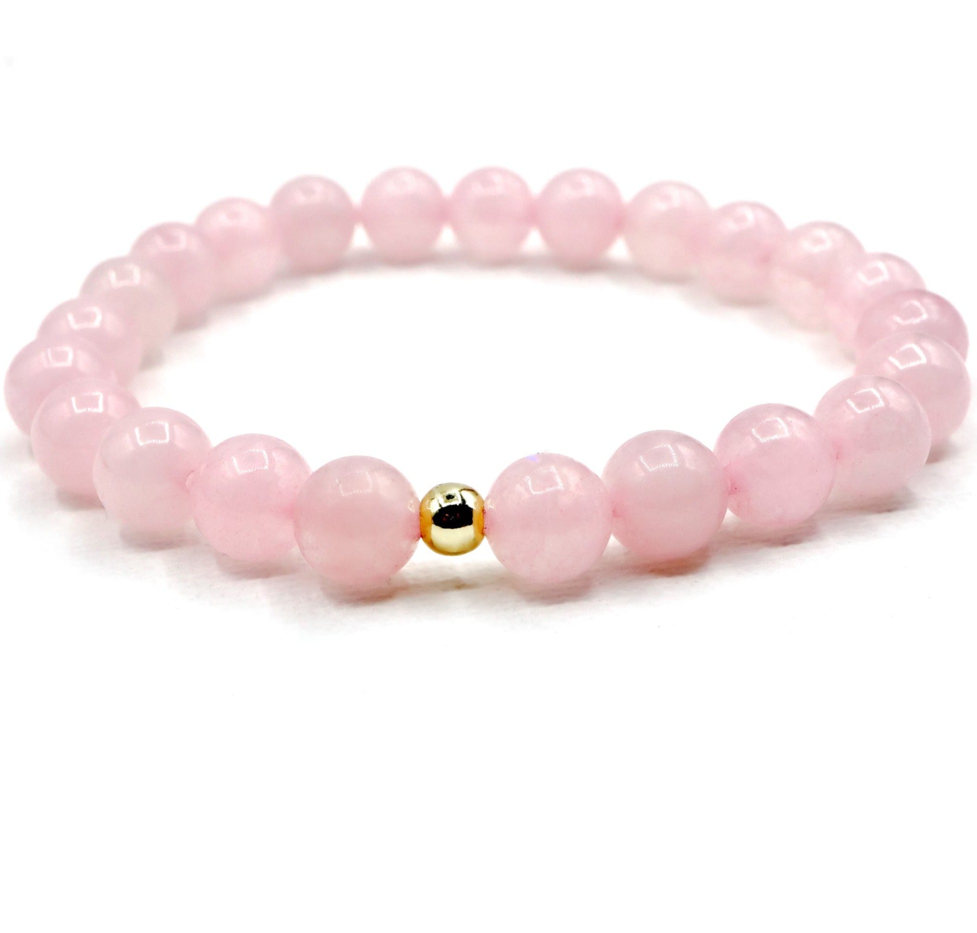 Rose Quartz Bracelet for Women - Healing Crystal Jewelry for Love & Positive Energy | Gift for Her, Valentine's Day, Meditation & Spiritual Wellness