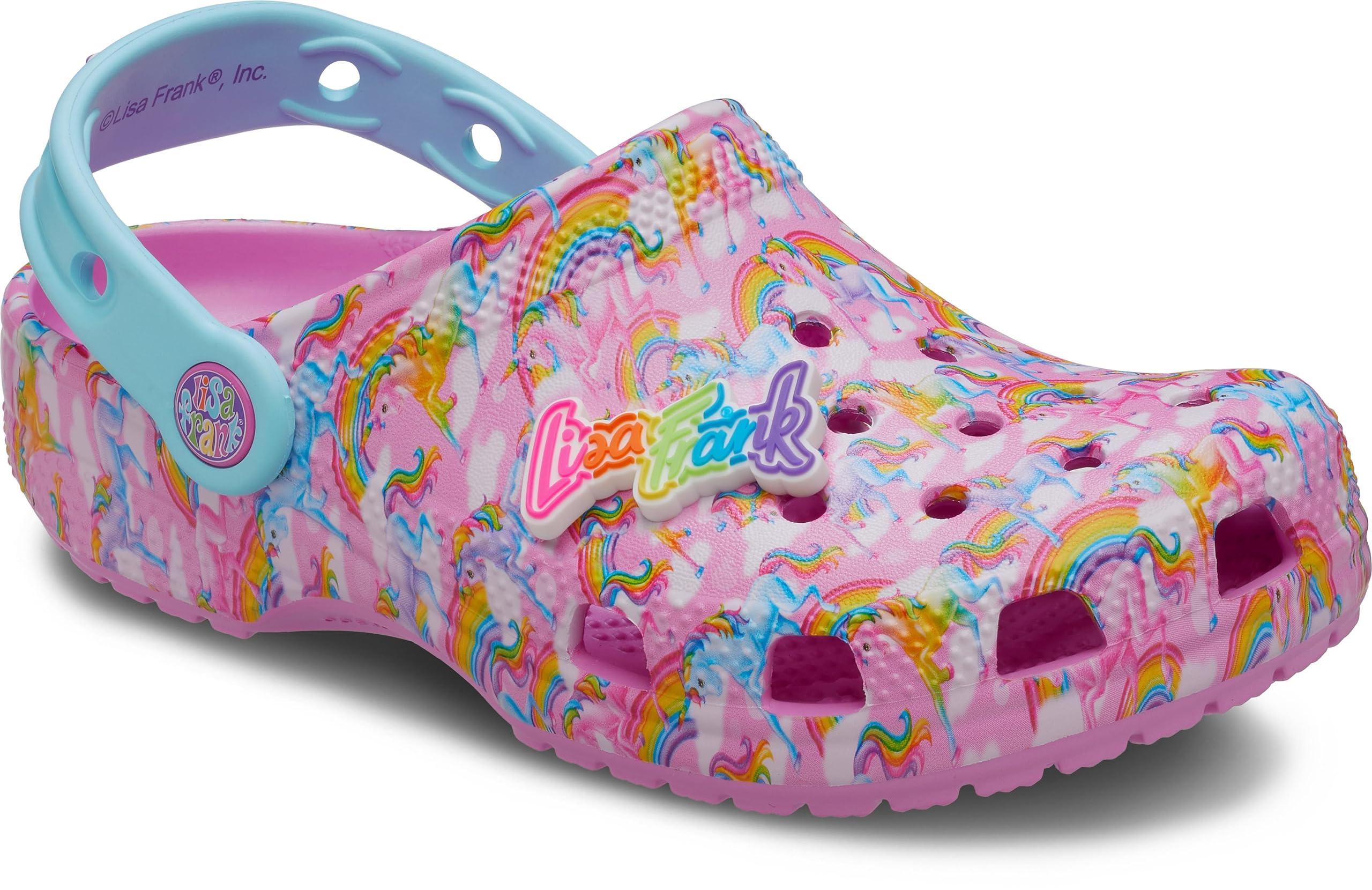 Crocs Unisex-Adult Classic Lisa Frank Clogs | Comfortable Slip-On Shoes for Men & Women | Perfect for Beach, Pool, Garden & Casual Wear