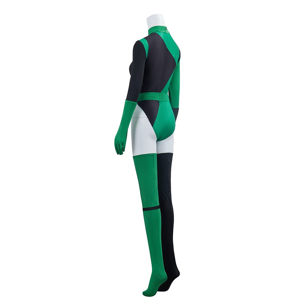 Women's Shego Cosplay Costume - Green Supervillain Jumpsuit with Gloves & Stockings | Halloween, Comic Con, Anime Convention Outfit | Perfect for Cosplay, Halloween Parties & Themed Events