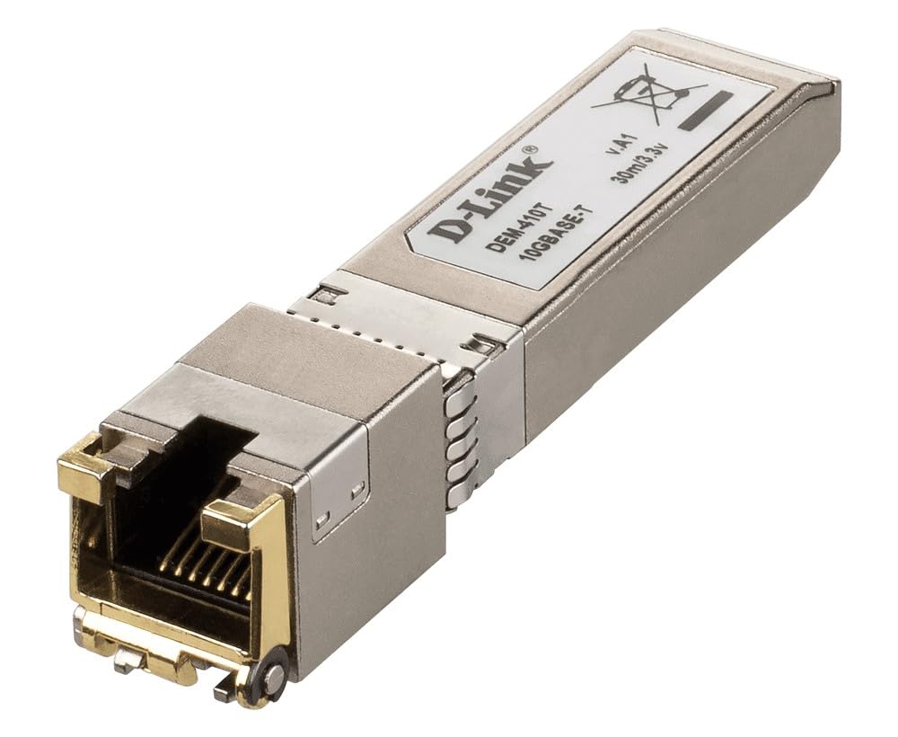 D-Link DEM-410T 10GBASE-T SFP+ Copper Transceiver Module - High-Speed Network Connectivity for Data Centers, Enterprise Networks & Server Applications