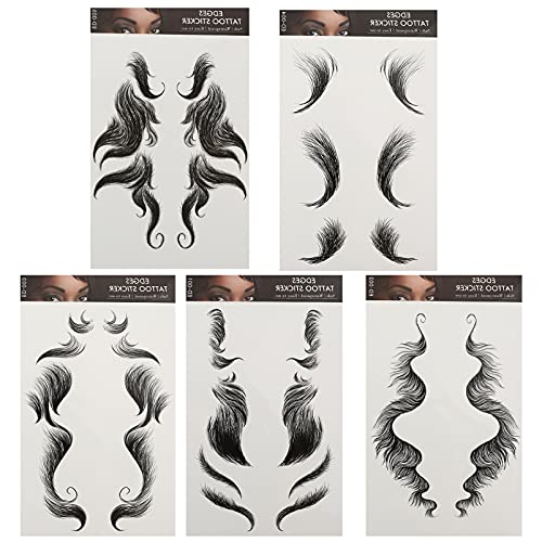 Minkissy 5 Sheets Baby Hair Tattoo Stickers - Temporary Hair Tattoos for Women & Girls | Fun & Safe Hair Accessories for Parties, Halloween & Cosplay
