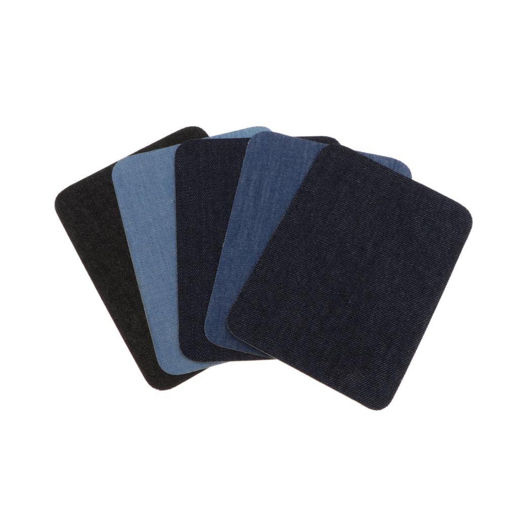 Milageto 5-Piece Rectangle Iron-On Repair Patches Kit for Jeans, Jackets & Clothes - Perfect for DIY Clothing Repairs & Denim Upcycling