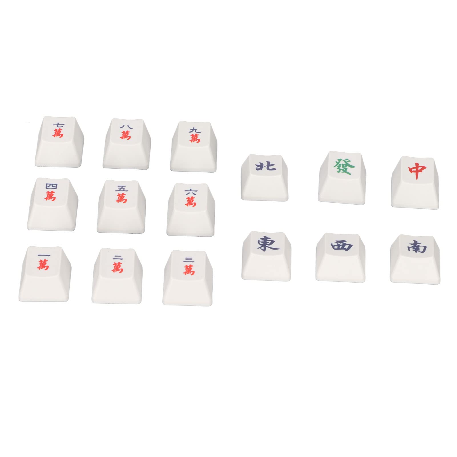 15 Pcs Mahjong Pattern PBT Keycaps - Cherry Profile Mechanical Keyboard Keycaps for Gaming & DIY Customization - Chinese Style Design for Gamers & Typists - Perfect for PC, Mac & Mechanical Keyboard Enthusiasts