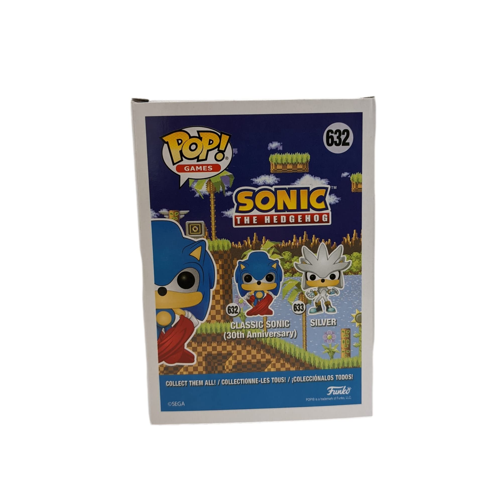 Funko Pop! Sonic The Hedgehog - Classic Running Flocked Collectible Figure (Exclusive #632) | Perfect for Gamers, Anime Fans & Pop Culture Collectors | Great Gift for Birthday, Christmas & Home Decor