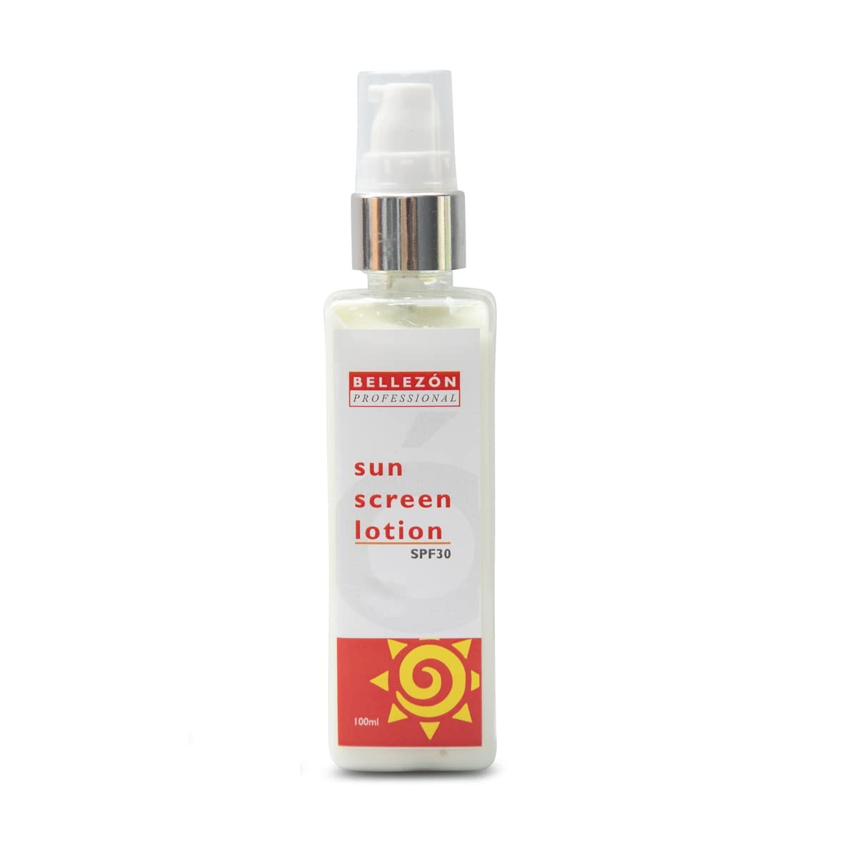 Bellezon Professional Sunscreen Lotion SPF 30 - Non-Greasy, Lightweight & Non-Sticky Formula for All Skin Types | 100ml | Perfect for Outdoor Activities, Beach & Daily Sun Protection