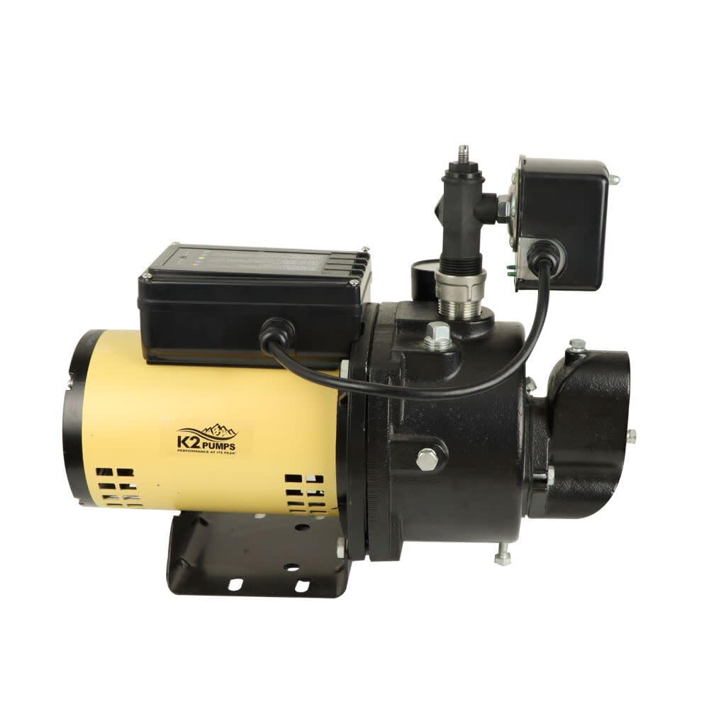 K2 Pumps WPD07502K - 3/4HP Cast Iron Convertible Jet Pump with LED Diagnostics Panel | High-Pressure Water Pump for Home, Farm & Irrigation Systems
