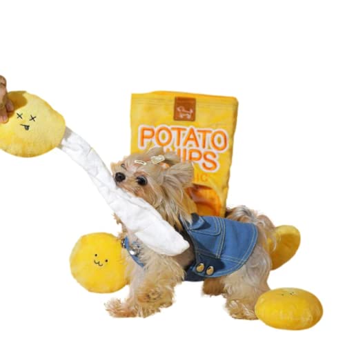 Durable Potato Chip Shaped Dog Chew Toy for Aggressive Chewers - Fun Interactive Treat Dispenser for Small & Large Dogs - Perfect for Playtime, Training & Dental Health