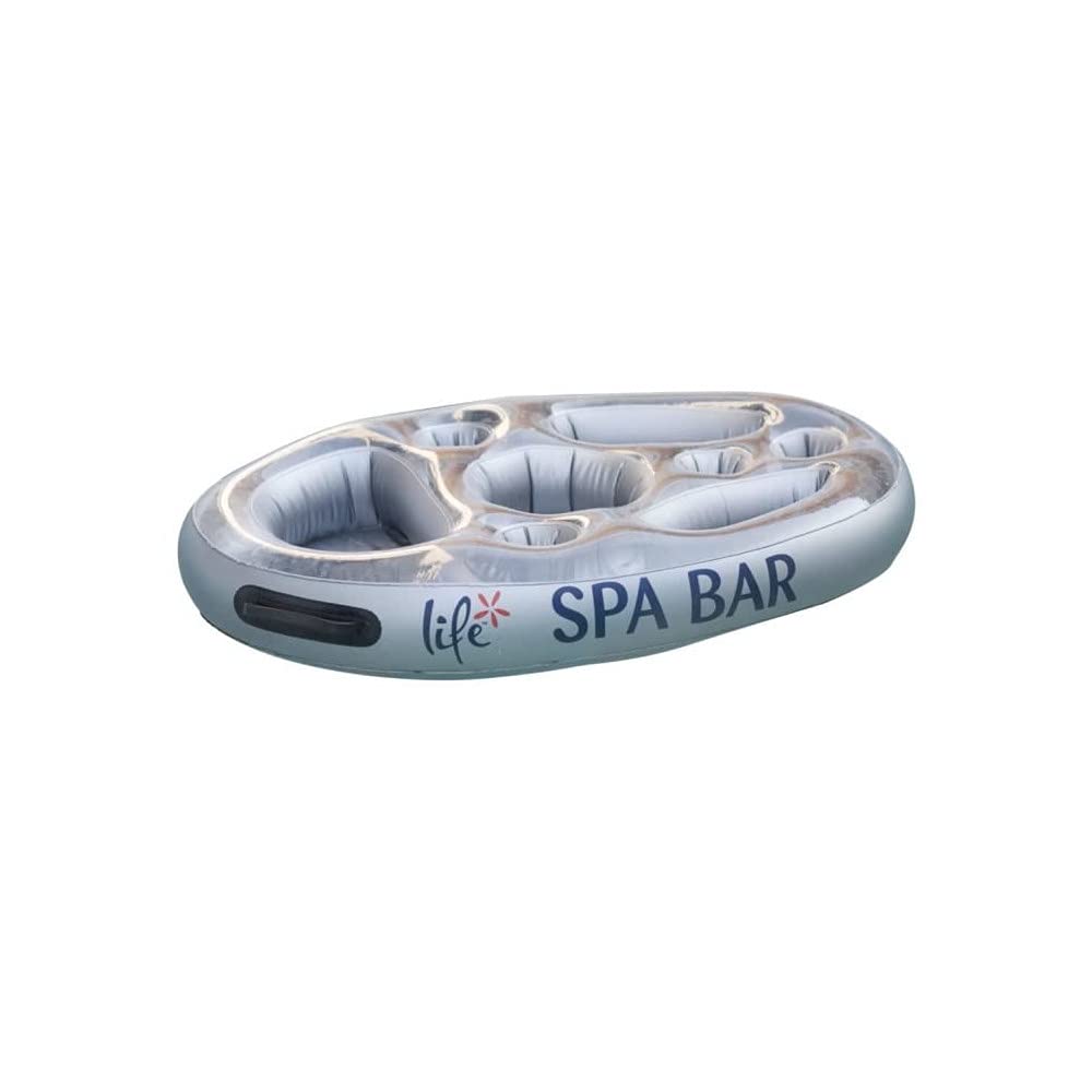 Perfect Pools Official Spa Bar - Inflatable Hot Tub Side Tray for Drinks & Snacks | Durable Floating Drink Holder | Ideal for Pool Parties, Backyard Relaxation & Spa Days