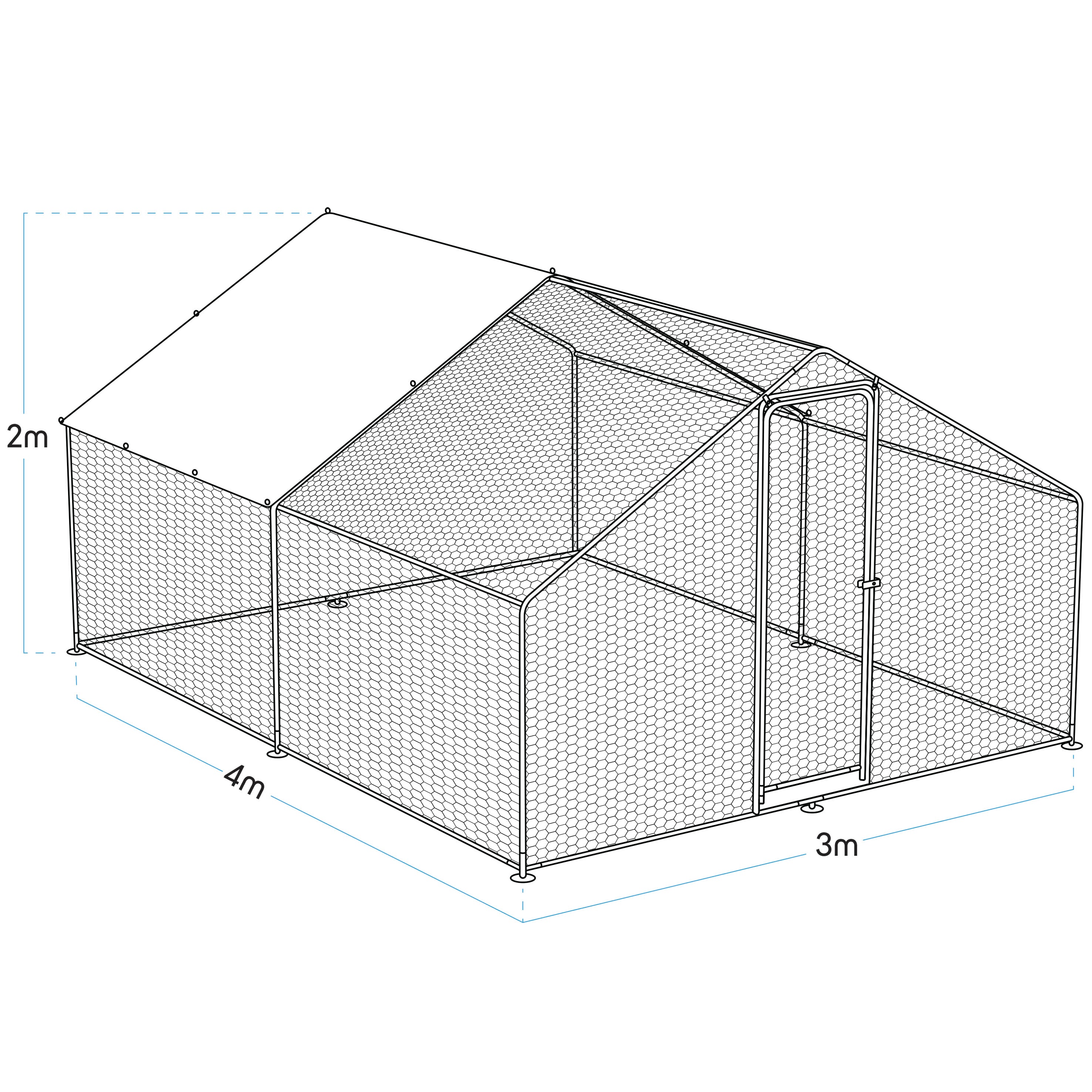 3x4m Walk-In Galvanized Steel Chicken Coop Run with Solar Roof Cover & PVC Coated Wire Mesh - Durable Poultry Enclosure for Chickens, Ducks, and Small Animals - Perfect for Backyard Farming, Urban Homesteading, and Free-Range Poultry Protection