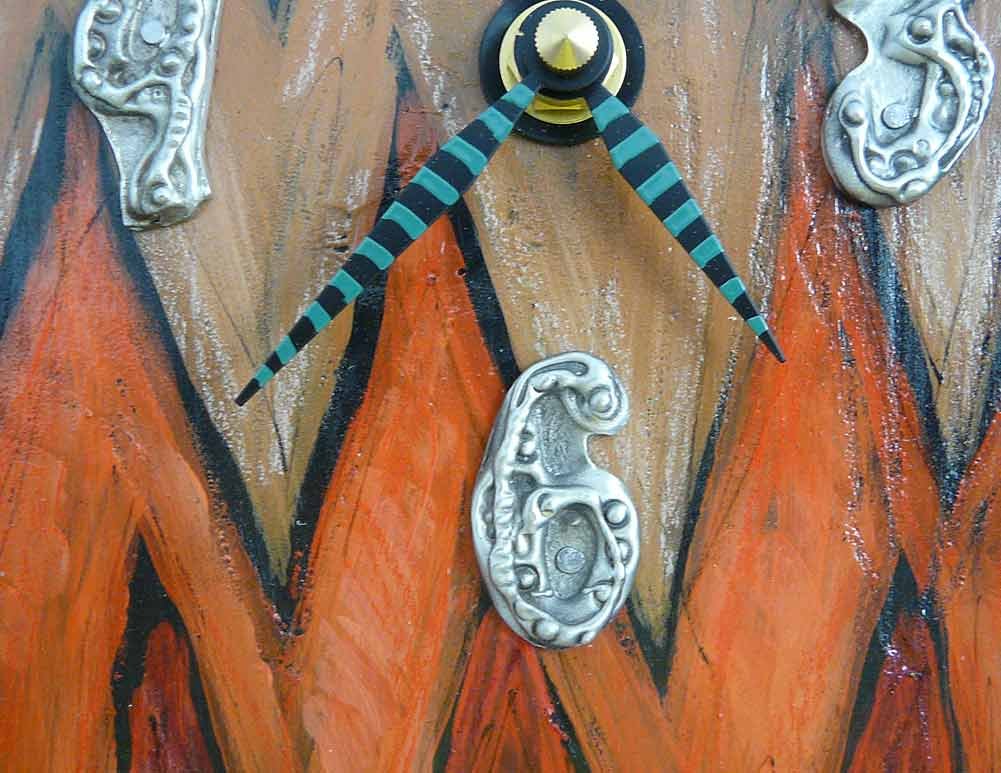 Handcrafted Folksy Owl Wall Clock - 17