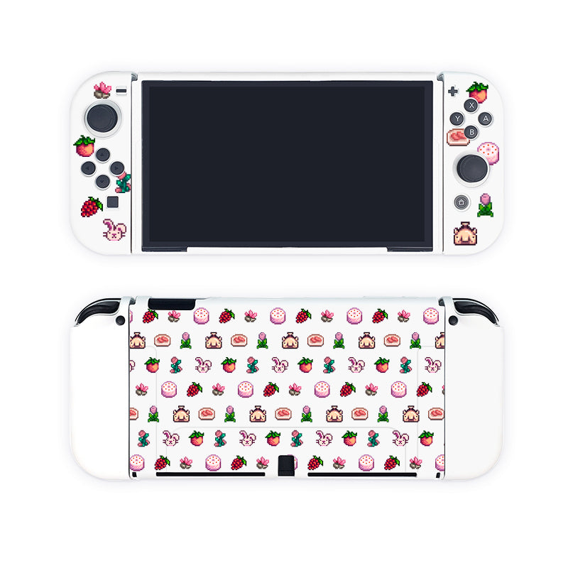Pink Stardew Valley Themed Carrying Case for Nintendo Switch - Protective Storage for Travel & Gaming On-The-Go