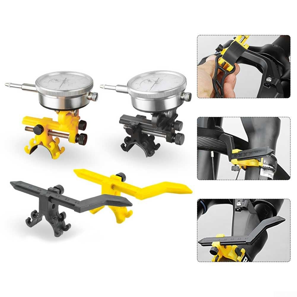 Portable Bike Wheel Truing Stand with Gauge - Mini Accurate Bicycle Rim Adjustment Tool (BT110A Black) | Professional Bike Repair Stand for Home Mechanics & Cycling Enthusiasts