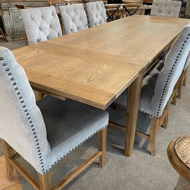 Hartley Extendable Dining Table - 6ft/7.5ft/9ft - Solid Wood Expandable Table for Family Gatherings & Dinner Parties - Perfect for Large Dining Rooms & Entertaining Guests