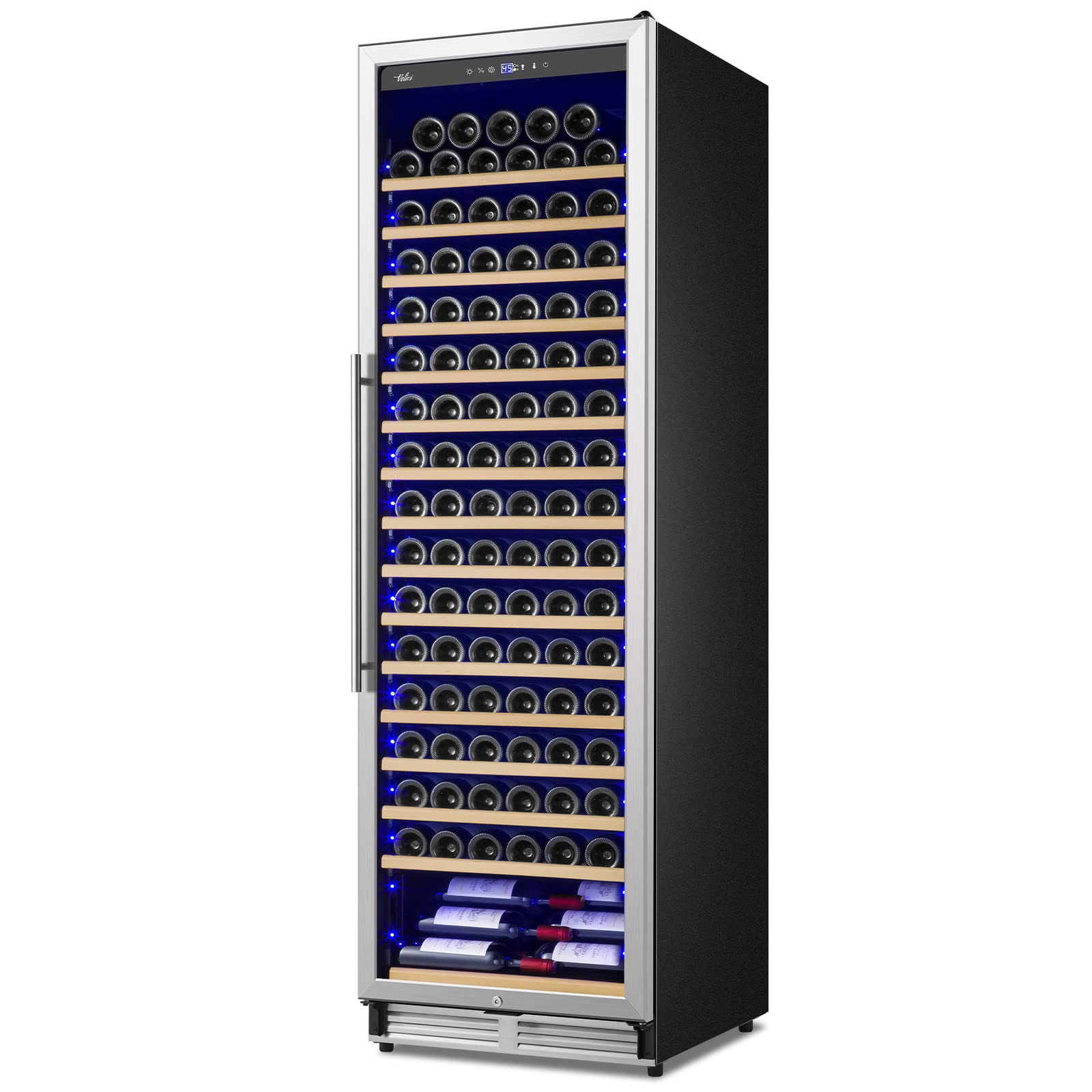 Upgraded 24 Inch Wine Cooler Refrigerator - 190 Bottle Capacity with Digital Temperature Control System, Freestanding/Built-in Dual Installation, Ultra Quiet Operation - Perfect for Home Bars, Restaurants, and Wine Cellars