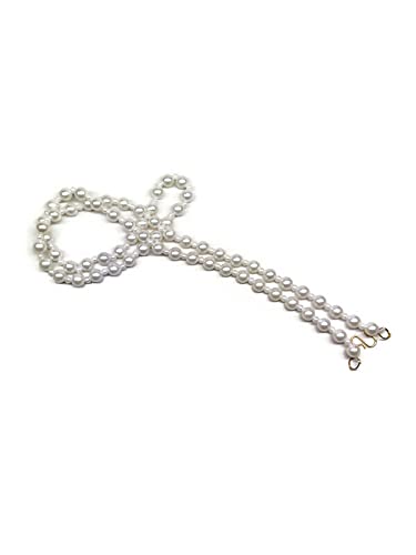 White Lightweight Mask Lanyard with Beaded Chain - Adjustable Neck Strap for Face Masks, Sunglasses & Eyeglasses | Perfect for Travel, Work & Outdoor Activities | By Ragini Creations