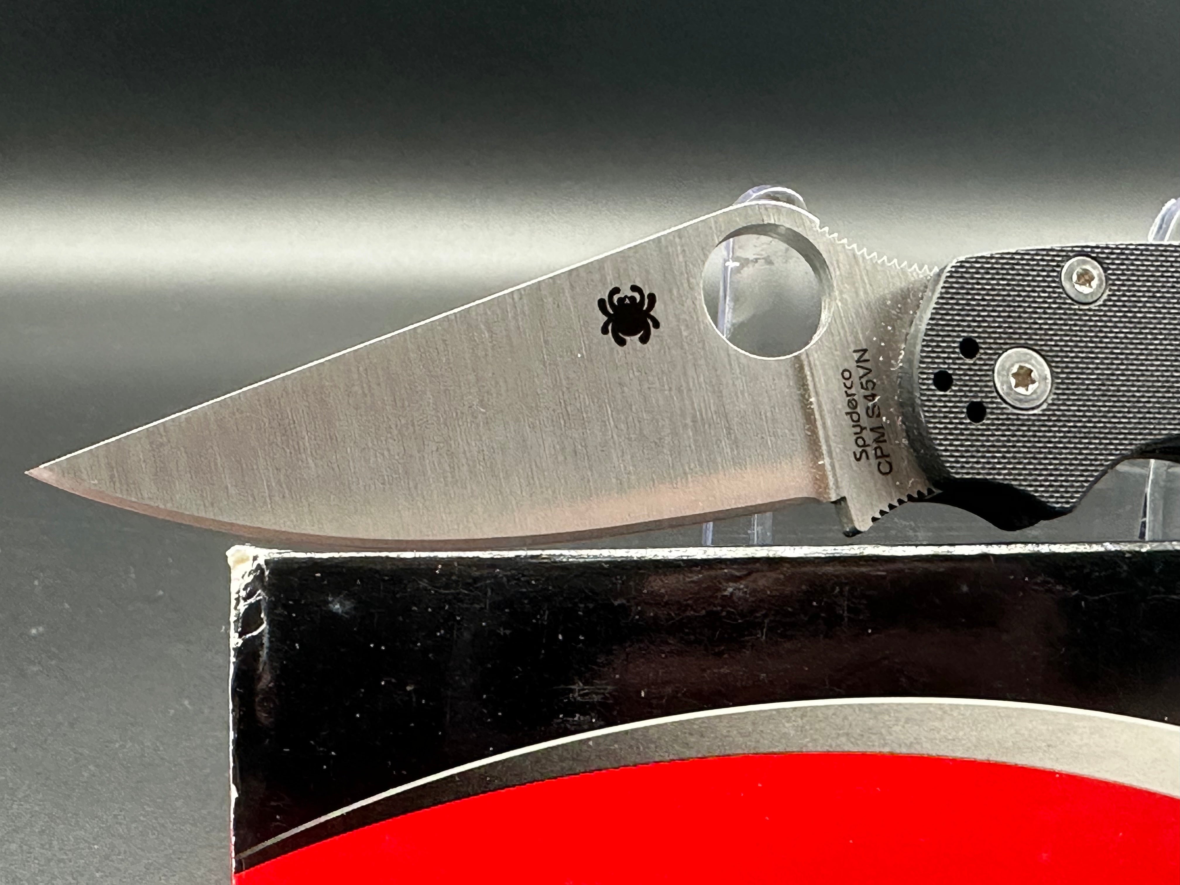 Spyderco Paramilitary 2 Folding Knife - S45VN Steel Blade, G-10 Handle - EDC, Outdoor, Tactical, Survival, Camping & Everyday Carry Knife