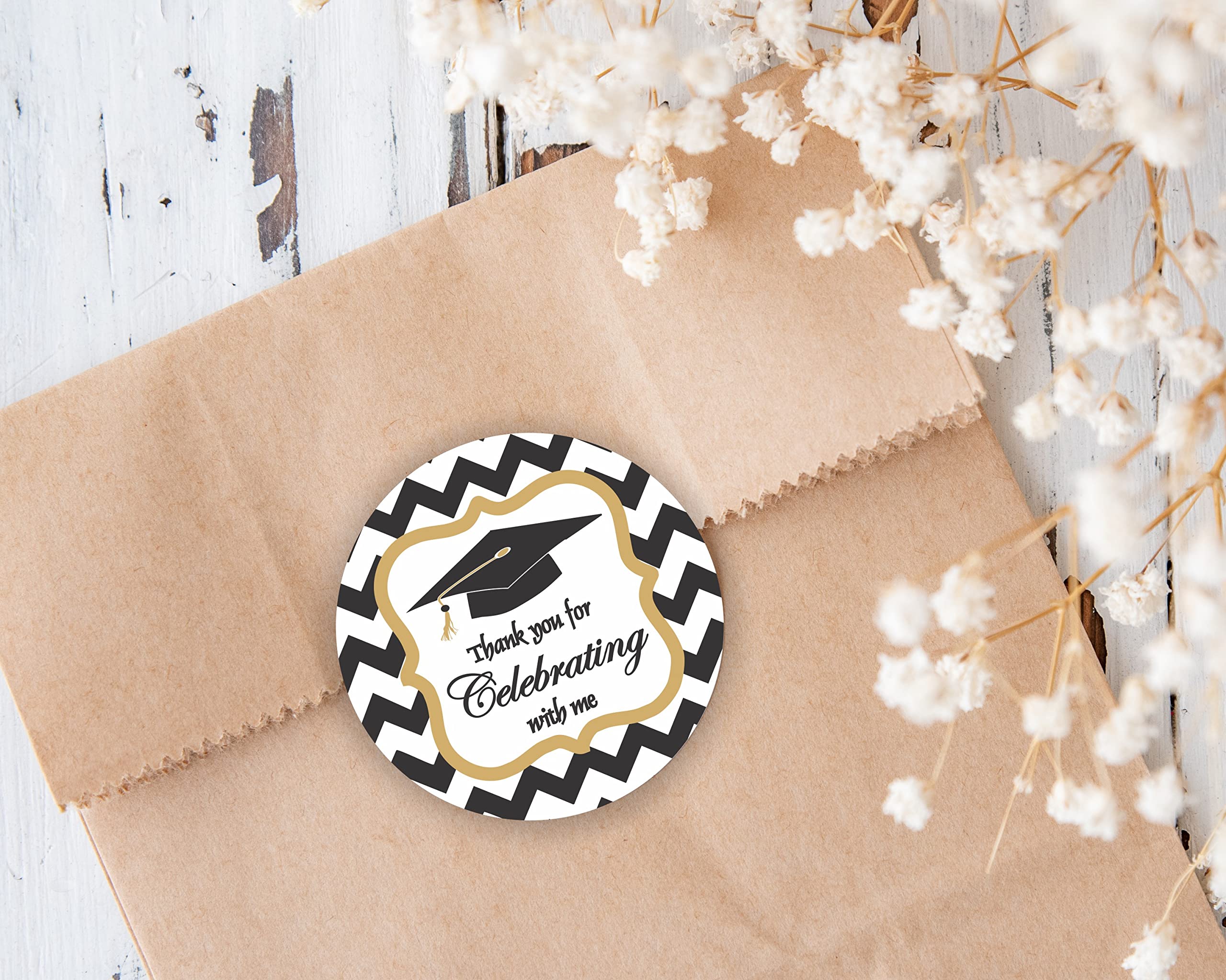 Philly Art & Crafts Graduation Stickers - 40-Pack DIY Labels for Graduation Favors, Party Decor & Scrapbooking - Perfect for Graduation Gifts, Invitations & Keepsakes