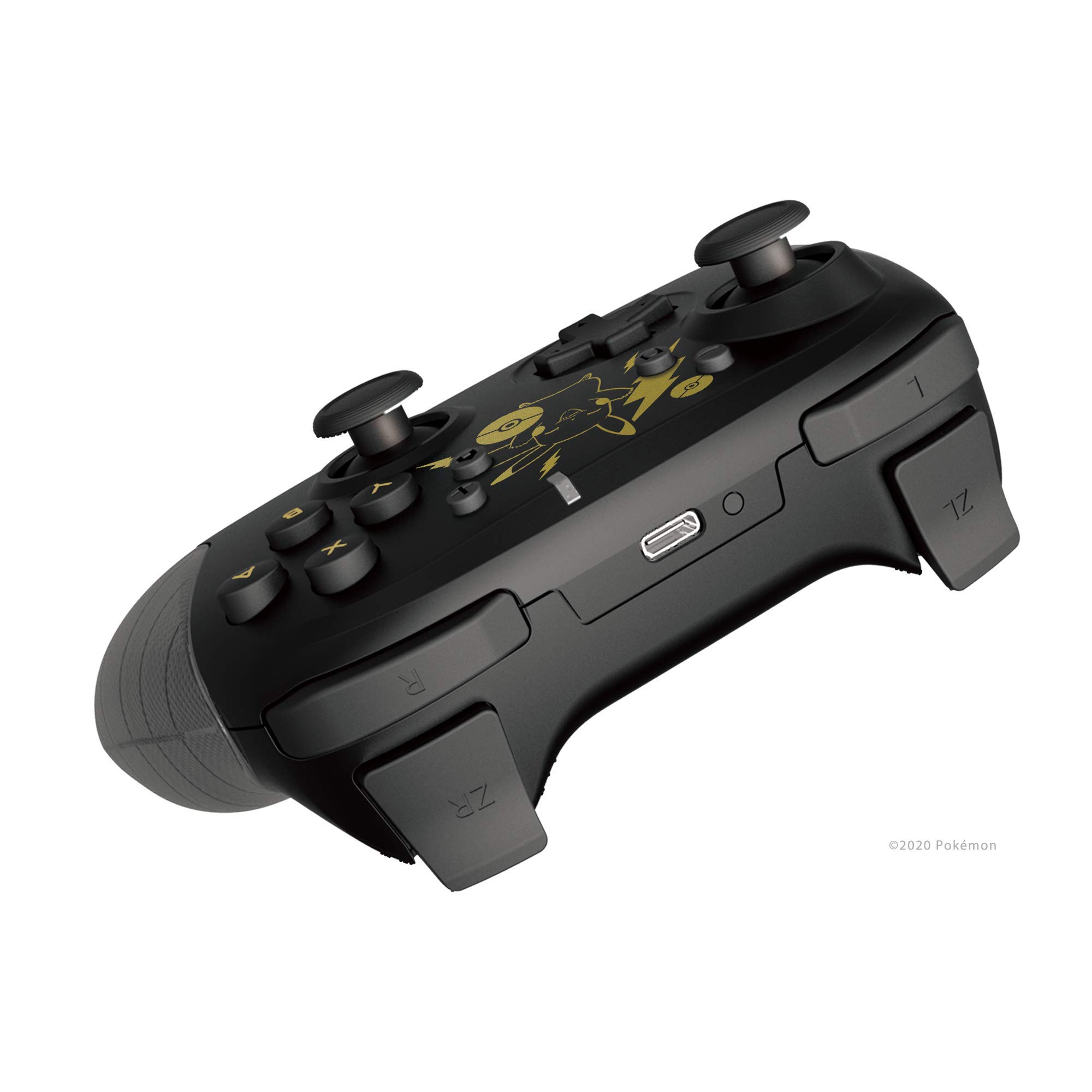Hori Pokemon Pikachu Black/Gold Wireless Controller for Nintendo Switch - Ergonomic Gamepad for Smash Bros, Mario Kart & Multiplayer Gaming