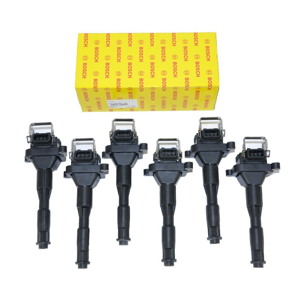 (6-Pack) Bosch 00143/0221504029 Ignition Coil - High Performance Replacement for Smooth Engine Start - Perfect for Cars, Trucks & SUVs