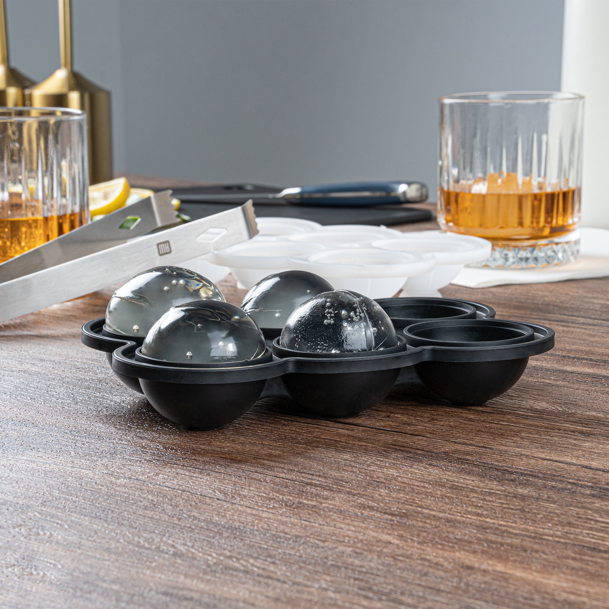 Premium Black Silicone Ice Cube Tray - 1.75