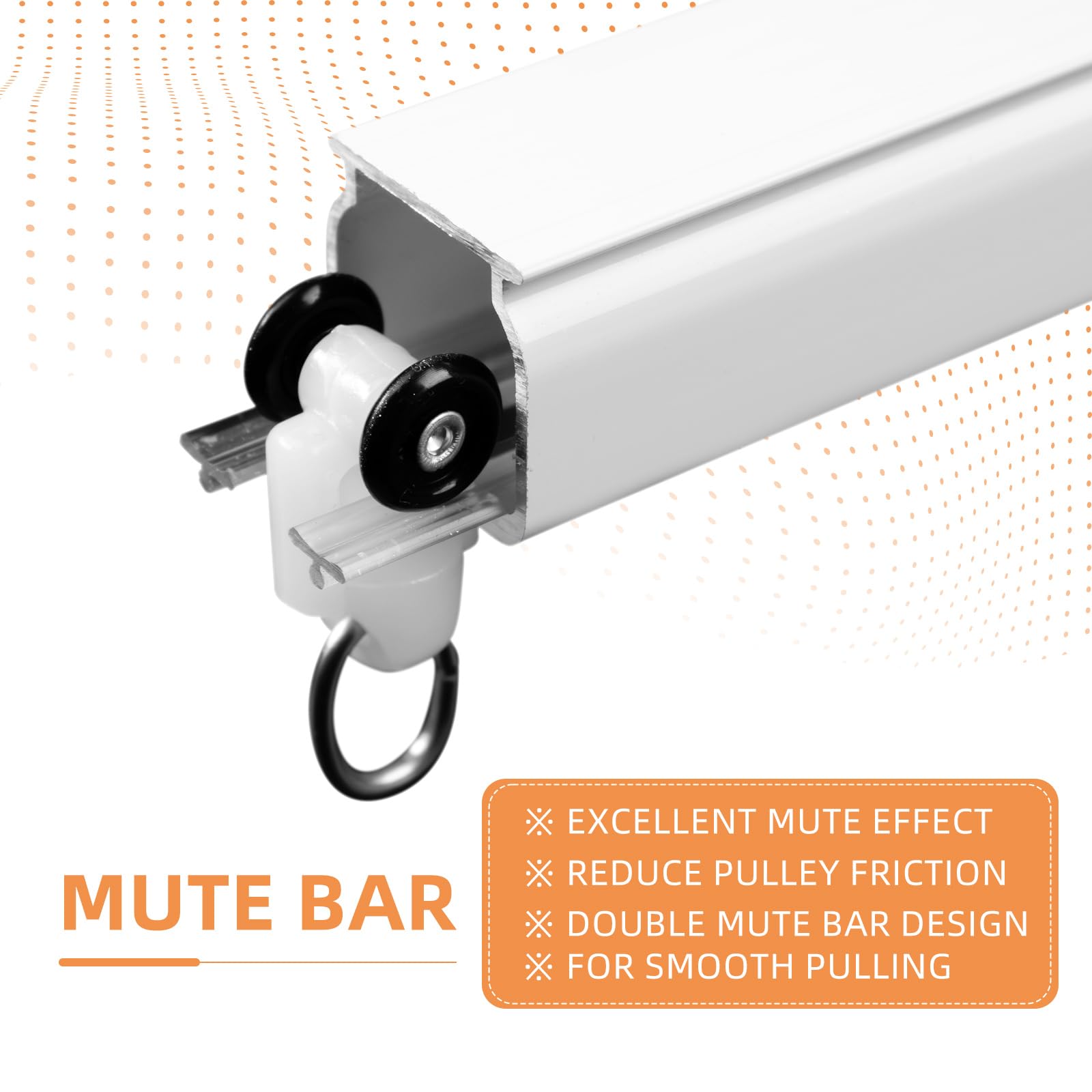 Easy to Install Ceiling & Wall Mount Curtain Track - White Room Divider for Living Room, Bedroom & Shower (3FT to 6FT) | Perfect for Home Partition, Privacy Screen & Decorative Drapes