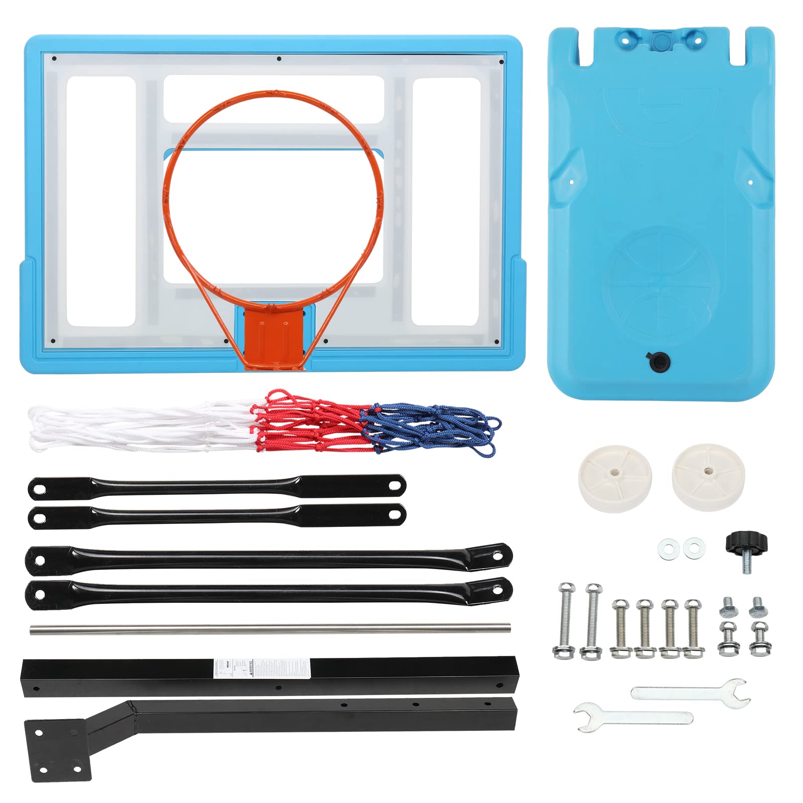 Portable Pool Basketball Hoop - Adjustable 45-53