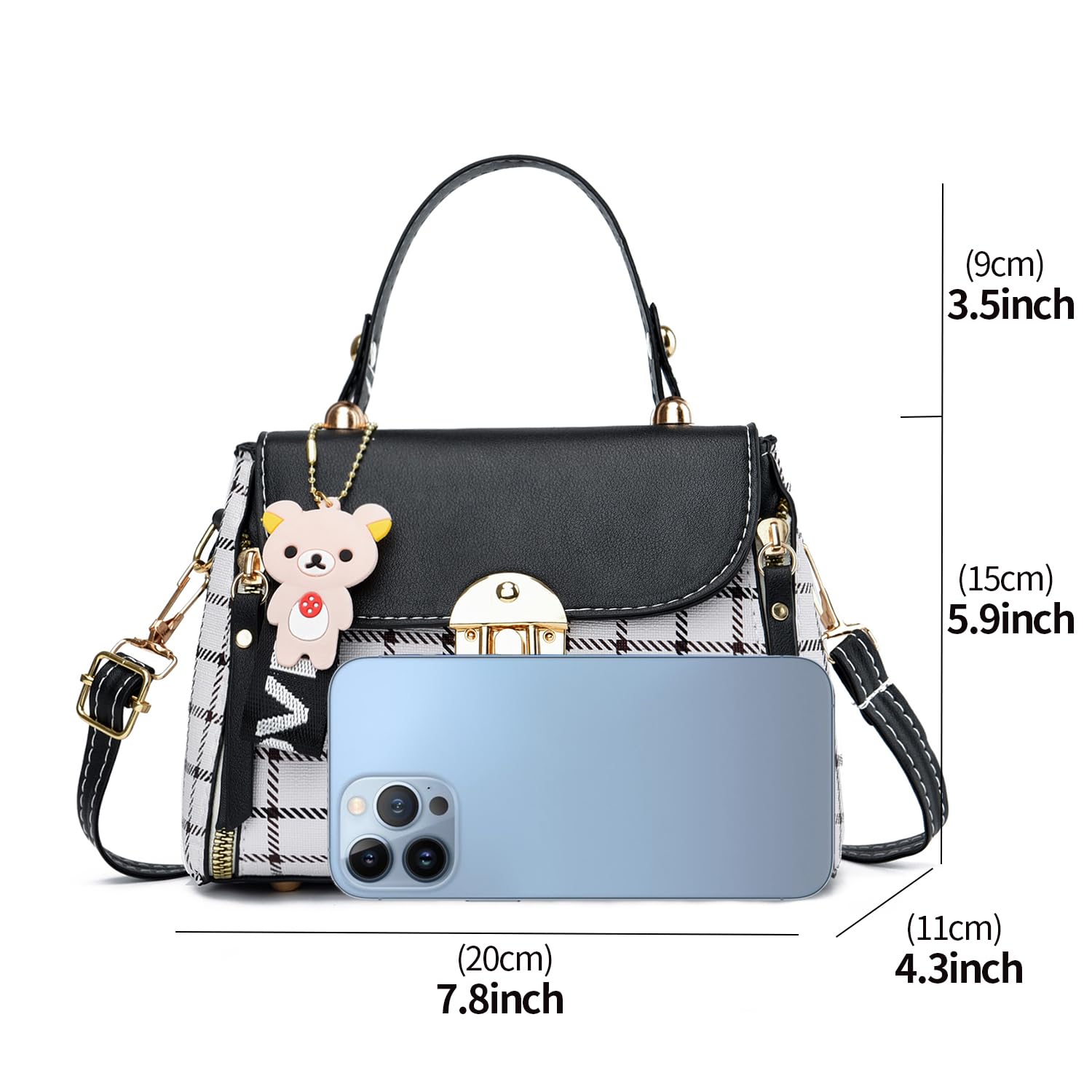 Stylish Xiaoyu Crossbody Bags for Women & Teens - Lightweight Plaid Shoulder Purse & Fashionable Satchel Handbag | Perfect for School, Travel & Everyday Use