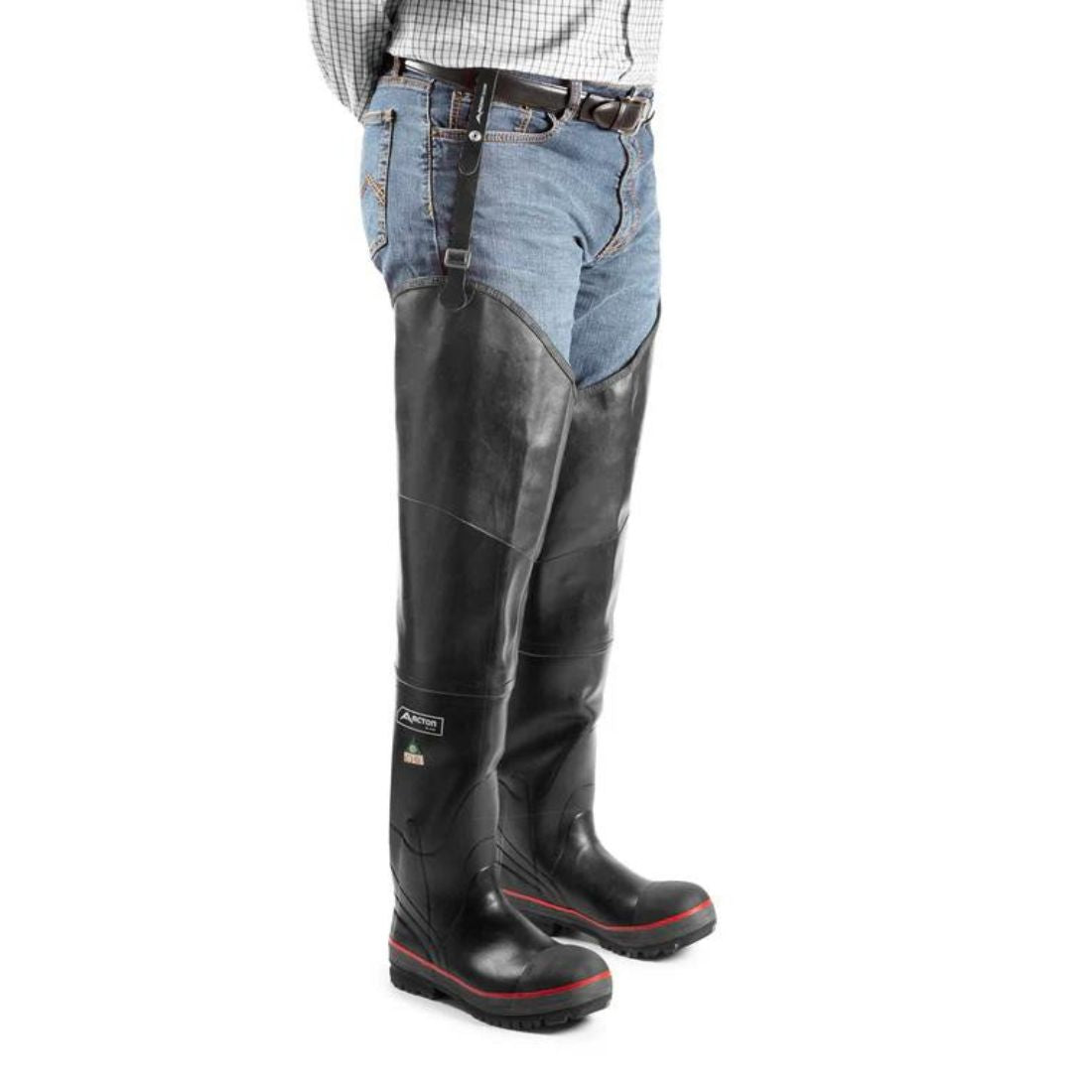Acton Protecto Hip Waterproof Natural Rubber Waders for Fishing, Hunting & Outdoor Activities – Durable & Comfortable Waterproof Boots