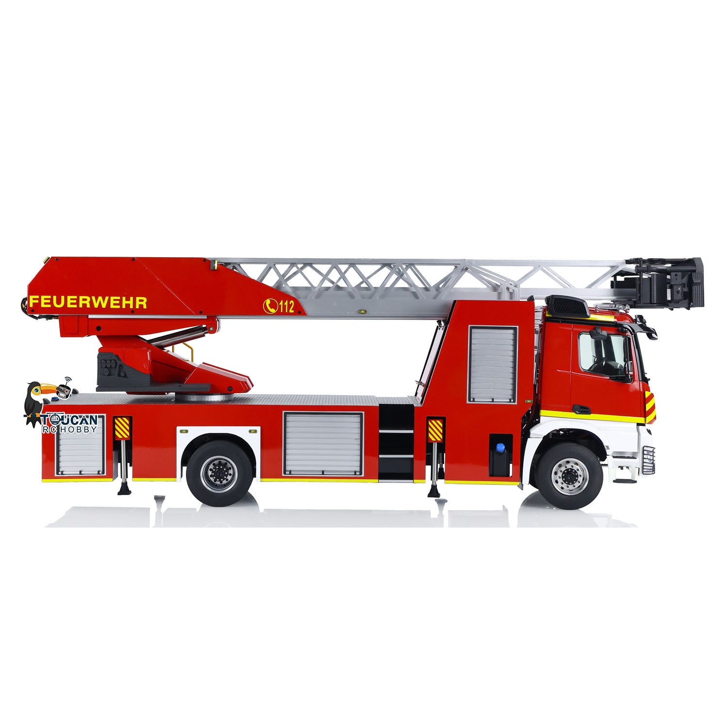 1/14 Scale 4X2 Metal Gearbox Axle RC Ladder Truck 3363 770S FMX Fire Truck - 2.4G ST8 Radio, 2-Speed RTR, Battery Included - Realistic Hobby Model for RC Enthusiasts & Collectors - Perfect for Fire Truck Simulation & Display Scenes