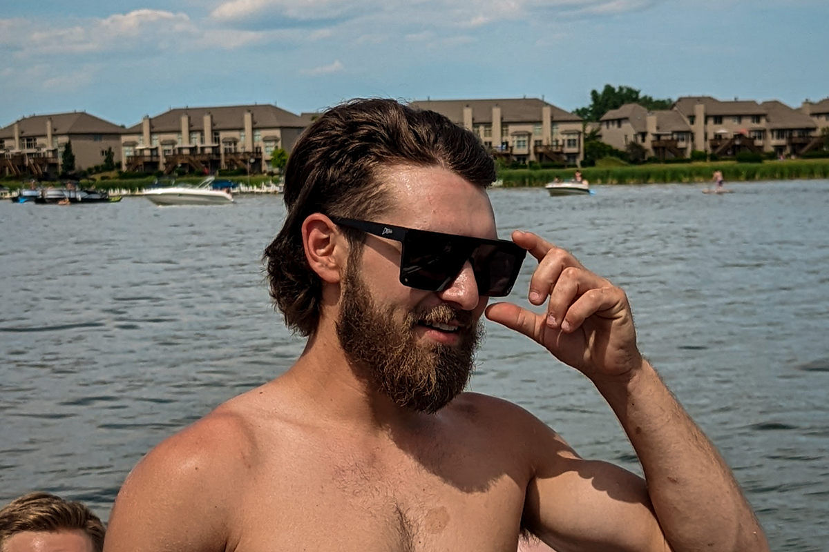 Tidal Wave Matte Black Sunglasses with Jet Black Polarized Lenses - UV Protection for Outdoor Sports & Driving