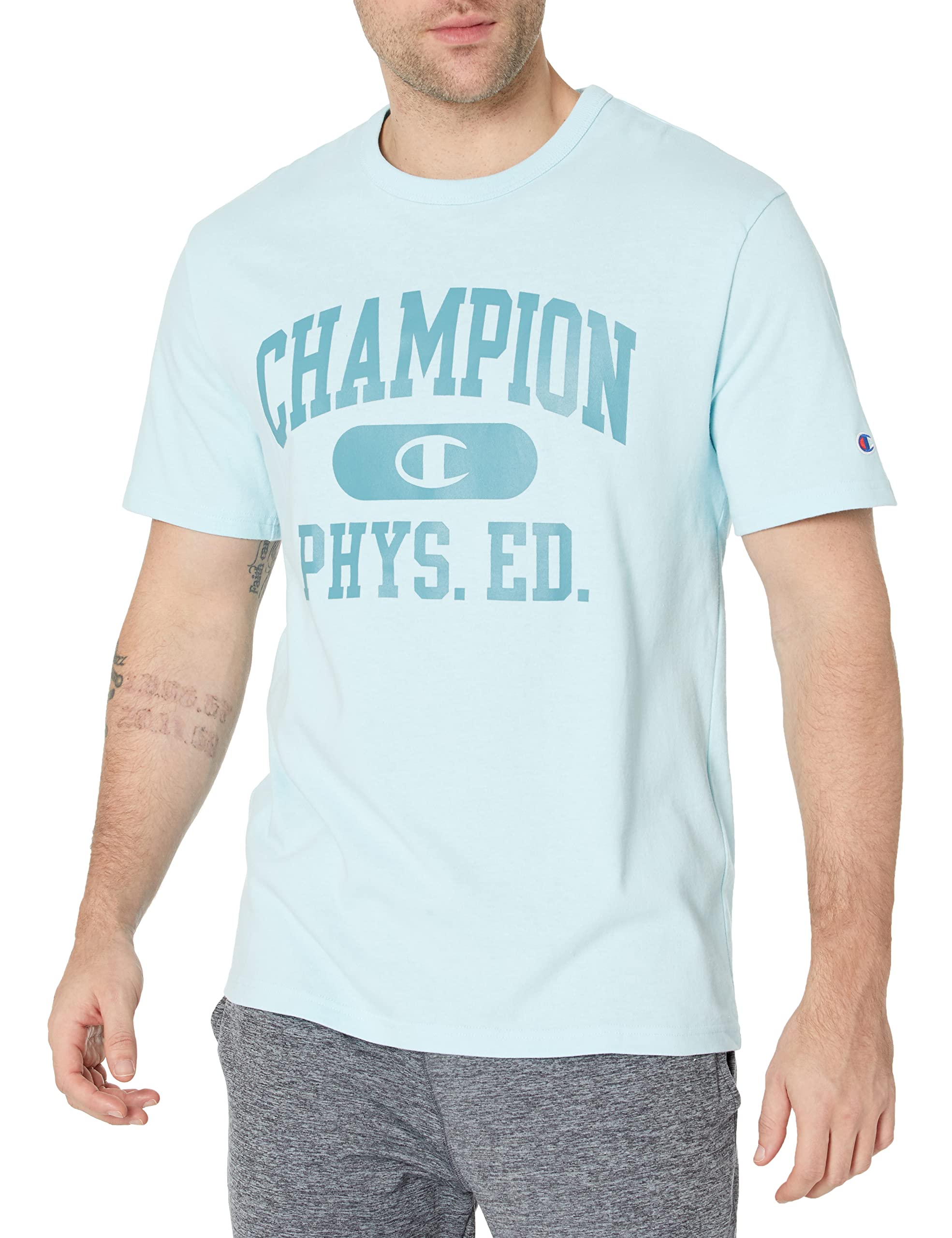 Champion Heritage Vintage Short Sleeve T-Shirt for Men | Classic Cotton Tee | Casual Wear, Gym & Street Style