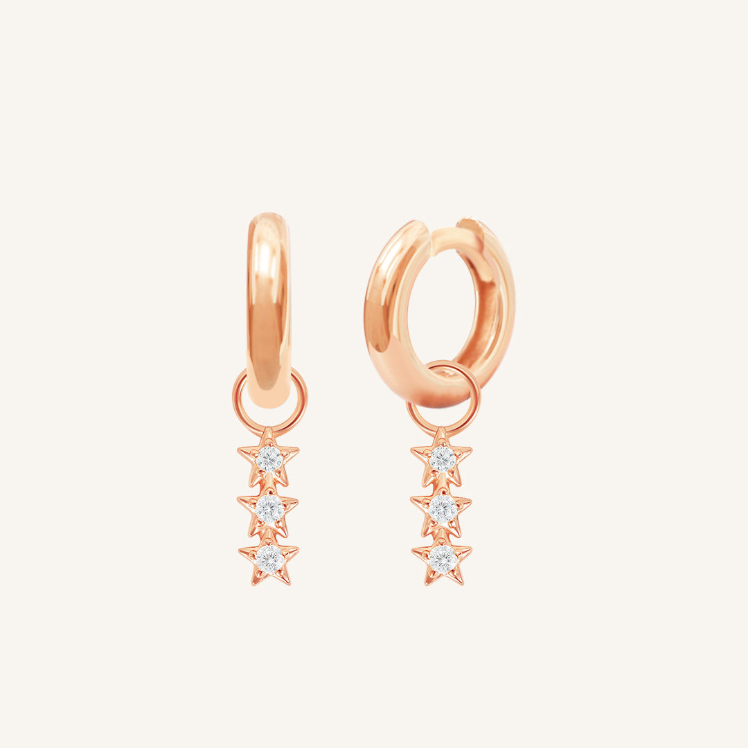 Constellation Charm Hoop Earrings - Zodiac Star Sign Jewelry for Women - Perfect for Gifts, Daily Wear & Special Occasions
